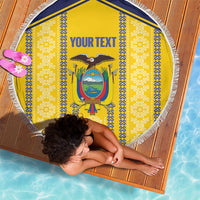 Custom Ecuador Football Beach Blanket 2025 Come On La Tricolor - Wonder Print Shop