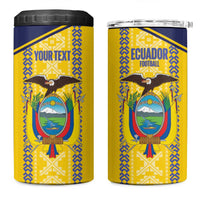 Custom Ecuador Football 4 in 1 Can Cooler Tumbler 2025 Come On La Tricolor - Wonder Print Shop