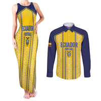 Custom Ecuador Football Couples Matching Tank Maxi Dress and Long Sleeve Button Shirt 2025 Come On La Tricolor - Wonder Print Shop