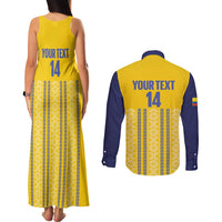 Custom Ecuador Football Couples Matching Tank Maxi Dress and Long Sleeve Button Shirt 2025 Come On La Tricolor - Wonder Print Shop