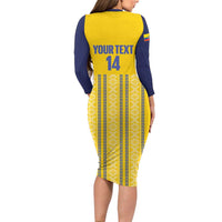 Custom Ecuador Football Family Matching Long Sleeve Bodycon Dress and Hawaiian Shirt 2025 Come On La Tricolor - Wonder Print Shop