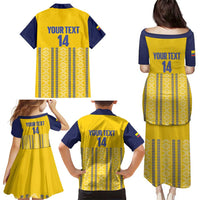 Custom Ecuador Football Family Matching Puletasi and Hawaiian Shirt 2025 Come On La Tricolor - Wonder Print Shop