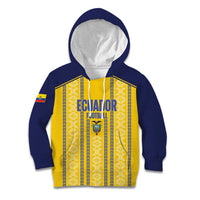 Custom Ecuador Football Kid Hoodie 2025 Come On La Tricolor - Wonder Print Shop