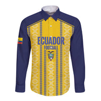 Custom Ecuador Football Long Sleeve Button Shirt 2025 Come On La Tricolor - Wonder Print Shop