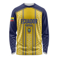 Custom Ecuador Football Long Sleeve Shirt 2025 Come On La Tricolor - Wonder Print Shop