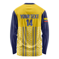 Custom Ecuador Football Long Sleeve Shirt 2025 Come On La Tricolor - Wonder Print Shop