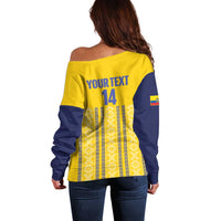 Custom Ecuador Football Off Shoulder Sweater 2025 Come On La Tricolor - Wonder Print Shop