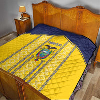 Custom Ecuador Football Quilt 2025 Come On La Tricolor - Wonder Print Shop