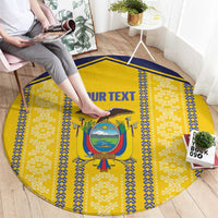 Custom Ecuador Football Round Carpet 2025 Come On La Tricolor - Wonder Print Shop