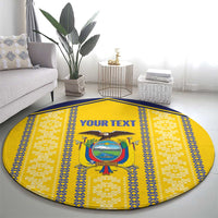 Custom Ecuador Football Round Carpet 2025 Come On La Tricolor - Wonder Print Shop