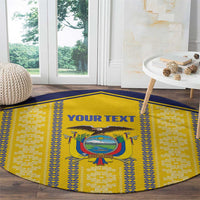 Custom Ecuador Football Round Carpet 2025 Come On La Tricolor - Wonder Print Shop