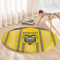Custom Ecuador Football Round Carpet 2025 Come On La Tricolor - Wonder Print Shop