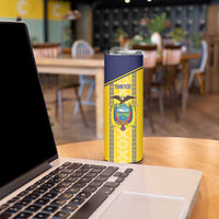 Custom Ecuador Football Skinny Tumbler 2025 Come On La Tricolor - Wonder Print Shop