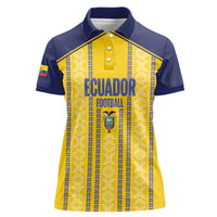 Custom Ecuador Football Women Polo Shirt 2025 Come On La Tricolor - Wonder Print Shop