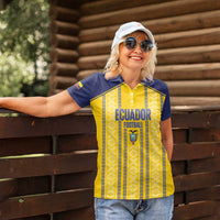 Custom Ecuador Football Women Polo Shirt 2025 Come On La Tricolor - Wonder Print Shop