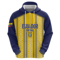 Custom Ecuador Football Zip Hoodie 2025 Come On La Tricolor - Wonder Print Shop