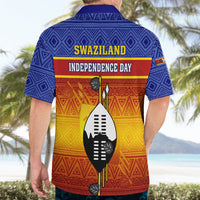 Eswatini Independence Day Hawaiian Shirt Swaziland Nguni Shield Gradient African Pattern - Wonder Print Shop