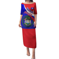 Belize Independence Day Puletasi Coat Of Arms Curve Style - Wonder Print Shop