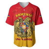 Personalised Armenia Independence Day Baseball Jersey Armenian Coat Of Arms 32st Anniversary - Wonder Print Shop
