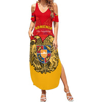 Personalised Armenia Independence Day Summer Maxi Dress Armenian Coat Of Arms 32st Anniversary - Wonder Print Shop