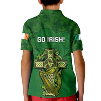 Ireland Rugby Kid Polo Shirt 2023 Word Cup Celtic Cross Go Champions Irish - Wonder Print Shop