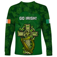 Ireland Rugby Long Sleeve Shirt 2023 Word Cup Celtic Cross Go Champions Irish - Wonder Print Shop