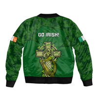 Ireland Rugby Sleeve Zip Bomber Jacket 2023 Word Cup Celtic Cross Go Champions Irish - Wonder Print Shop