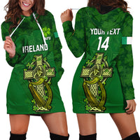 Custom Ireland Rugby Hoodie Dress 2023 Word Cup Celtic Cross Go Champions Irish - Wonder Print Shop