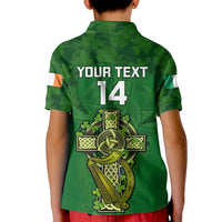 Custom Ireland Rugby Kid Polo Shirt 2023 Word Cup Celtic Cross Go Champions Irish - Wonder Print Shop