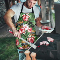 Pineapple Skull Aloha Hawaii Apron Summer Vibes Tropical Seamless Pattern - Wonder Print Shop