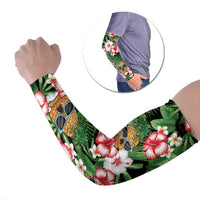 Pineapple Skull Aloha Hawaii Arm Sleeves Summer Vibes Tropical Seamless Pattern - Wonder Print Shop