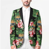 Pineapple Skull Aloha Hawaii Blazer Summer Vibes Tropical Seamless Pattern - Wonder Print Shop