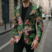 Pineapple Skull Aloha Hawaii Blazer Summer Vibes Tropical Seamless Pattern - Wonder Print Shop