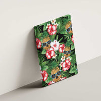 Pineapple Skull Aloha Hawaii Canvas Wall Art Summer Vibes Tropical Seamless Pattern - Wonder Print Shop