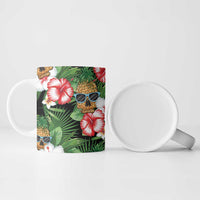 Pineapple Skull Aloha Hawaii Ceramic Mug Summer Vibes Tropical Seamless Pattern - Wonder Print Shop