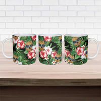 Pineapple Skull Aloha Hawaii Ceramic Mug Summer Vibes Tropical Seamless Pattern - Wonder Print Shop