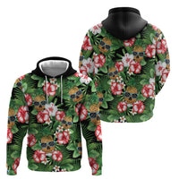 Pineapple Skull Aloha Hawaii Hoodie Summer Vibes Tropical Seamless Pattern - Wonder Print Shop