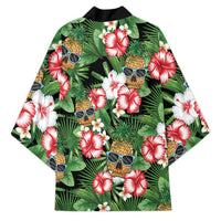 Pineapple Skull Aloha Hawaii Kimono Summer Vibes Tropical Seamless Pattern - Wonder Print Shop