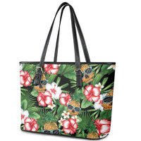 Pineapple Skull Aloha Hawaii Leather Tote Bag Summer Vibes Tropical Seamless Pattern - Wonder Print Shop