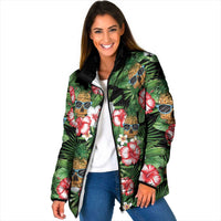 Pineapple Skull Aloha Hawaii Padded Jacket Summer Vibes Tropical Seamless Pattern - Wonder Print Shop