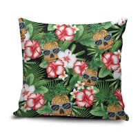 Pineapple Skull Aloha Hawaii Pillow Cover Summer Vibes Tropical Seamless Pattern - Wonder Print Shop