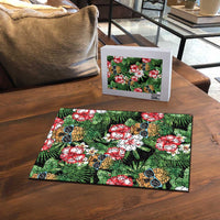 Pineapple Skull Aloha Hawaii Puzzle Summer Vibes Tropical Seamless Pattern - Wonder Print Shop