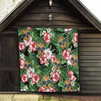 Pineapple Skull Aloha Hawaii Quilt Summer Vibes Tropical Seamless Pattern - Wonder Print Shop