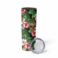 Pineapple Skull Aloha Hawaii Skinny Tumbler Summer Vibes Tropical Seamless Pattern - Wonder Print Shop