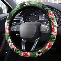 Pineapple Skull Aloha Hawaii Steering Wheel Cover Summer Vibes Tropical Seamless Pattern - Wonder Print Shop