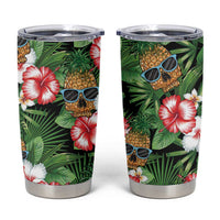 Pineapple Skull Aloha Hawaii Tumbler Cup Summer Vibes Tropical Seamless Pattern - Wonder Print Shop