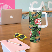 Pineapple Skull Aloha Hawaii Tumbler With Handle Summer Vibes Tropical Seamless Pattern - Wonder Print Shop
