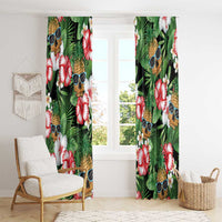 Pineapple Skull Aloha Hawaii Window Curtain Summer Vibes Tropical Seamless Pattern - Wonder Print Shop