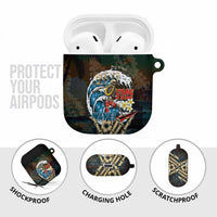Aloha Hawaii Surfing Skull AirPods Case Shaka Skeleton Ride The Waves - Wonder Print Shop