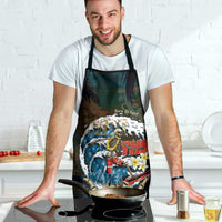 Aloha Hawaii Surfing Skull Apron Shaka Skeleton Ride The Waves - Wonder Print Shop